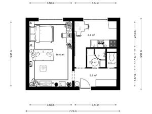 Prodej bytu 1+1, Odolena Voda, Komenského, 35 m2