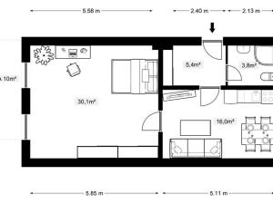 Prodej bytu 2+kk, Doksy, Dalibora z Myšlína, 55 m2