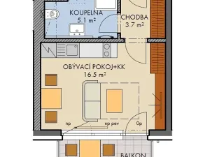 Prodej bytu 1+kk, Praha - Dolní Měcholupy, Honzíkova, 26 m2