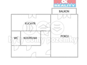 Pronájem bytu 1+1, Orlová - Lutyně, Masarykova třída, 39 m2