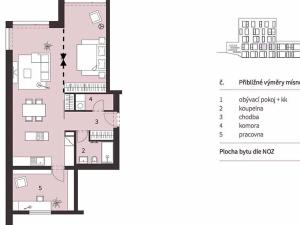 Pronájem bytu 3+kk, Praha - Hodkovičky, Na lysinách, 82 m2