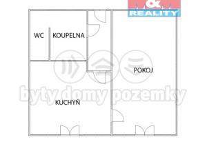 Prodej bytu 1+1, Hostomice, Školní náměstí, 36 m2