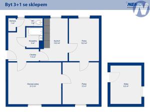 Prodej bytu 3+1, Prachatice, Hradební, 95 m2