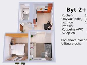 Prodej bytu 2+1, Beroun, Vladislava Vančury, 50 m2