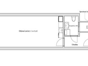 Pronájem bytu 1+kk, Vyškov - Dědice, Sídliště Osvobození, 29 m2