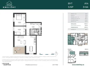 Prodej bytu 3+kk, Praha - Kbely, Hůlkova, 84 m2