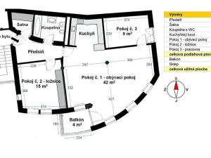 Pronájem bytu 3+kk, Praha - Malá Strana, Všehrdova, 85 m2