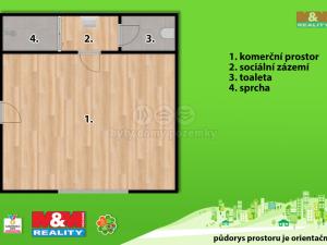 Pronájem kanceláře, Holice, náměstí T. G. Masaryka, 20 m2