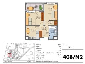 Prodej bytu 2+1, Praha - Hlubočepy, Gollové, 51 m2