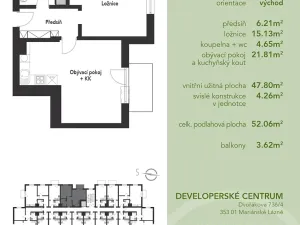 Pronájem bytu 2+kk, Mariánské Lázně, Chebská, 52 m2