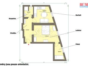 Pronájem bytu 1+1, Mariánské Lázně, Lidická, 45 m2