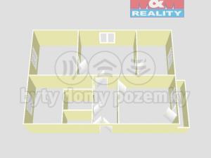 Pronájem bytu 4+1, Litvínov - Janov, Hamerská, 73 m2