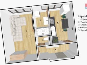 Pronájem bytu 1+1, Písek - Budějovické Předměstí, Kollárova, 33 m2