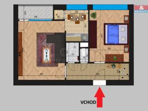 Pronájem bytu 2+1, Kutná Hora - Hlouška, Puškinská, 51 m2
