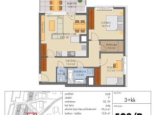 Prodej bytu 3+kk, Praha - Hlubočepy, Gollové, 79 m2