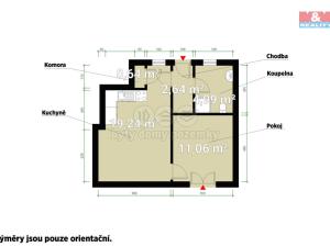 Pronájem bytu 2+kk, Chrást, tř. Čs. odboje, 39 m2