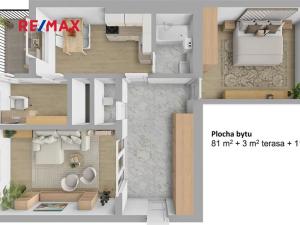 Prodej bytu 3+kk, Pardubice, Hlaváčova, 81 m2