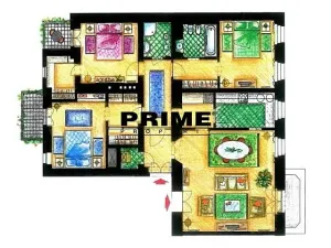 Pronájem bytu 4+1, Praha - Smíchov, Hořejší nábřeží, 114 m2