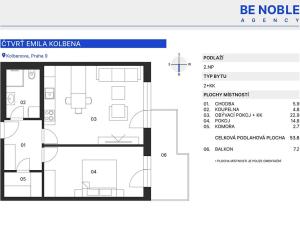 Prodej bytu 2+kk, Praha - Vysočany, Fafkových, 54 m2