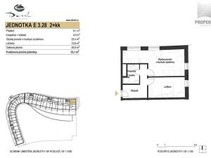 Prodej bytu 2+kk, Brno, Bystrcká, 56 m2