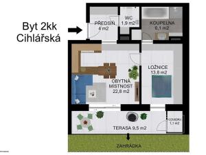 Prodej bytu 2+kk, Písek, Cihlářská, 137 m2