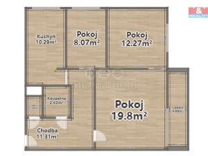 Prodej bytu 3+1, Plzeň - Severní Předměstí, Břeclavská, 65 m2
