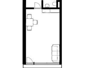 Pronájem bytu 1+kk, Kuřim, Hybešova, 35 m2