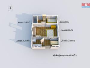 Pronájem chaty, Vranov, 52 m2
