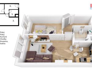 Prodej bytu 2+kk, Praha - Horní Měcholupy, Boloňská, 42 m2