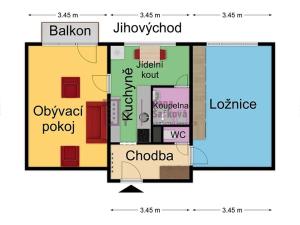 Pronájem bytu 2+1, Počátky, Sídliště, 58 m2