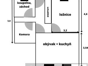 Pronájem bytu 2+kk, Jihlava, Helenínská, 61 m2