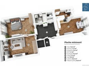 Prodej bytu 2+1, Praha - Bubeneč, Národní obrany, 93 m2