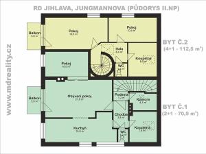 Prodej vícegeneračního domu, Jihlava, Jungmannova, 236 m2