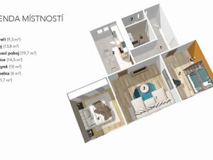 Prodej bytu 3+1, Slaný, Rabasova, 84 m2
