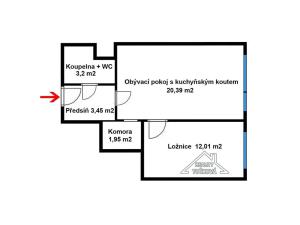 Pronájem bytu 2+kk, Praha - Modřany, Jordana Jovkova, 41 m2