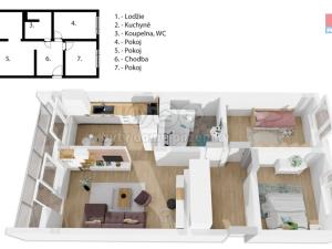 Prodej bytu 3+1, Praha - Krč, Hurbanova, 58 m2