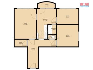 Prodej bytu 3+1, České Budějovice - České Budějovice 2, Větrná, 67 m2