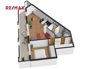 Pronájem bytu 2+kk, Praha - Zličín, Sazovická, 48 m2