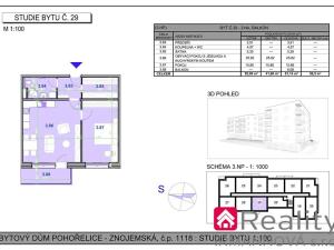 Prodej bytu 2+kk, Pohořelice, Znojemská, 61 m2