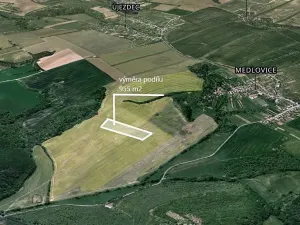 Prodej podílu pole, Újezdec, 955 m2