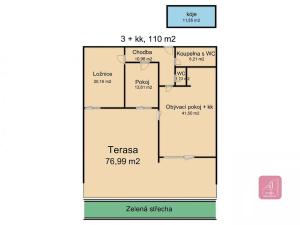 Prodej bytu 3+kk, Mokrá-Horákov, 110 m2