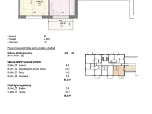 Prodej bytu 2+kk, Brno, Kalová, 50 m2