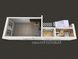 Pronájem bytu 1+kk, České Budějovice, Pražská tř., 41 m2