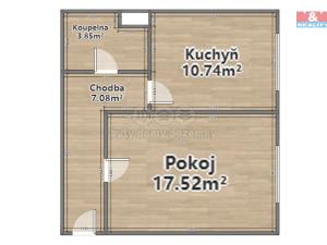 Pronájem bytu 2+kk, Klatovy - Klatovy III, Mánesova, 39 m2