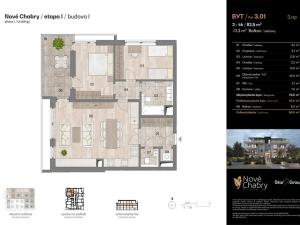 Prodej bytu 3+kk, Praha - Dolní Chabry, 83 m2