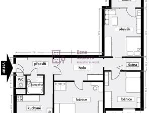 Pronájem bytu 3+1, Jindřichův Hradec, Kosmonautů, 82 m2