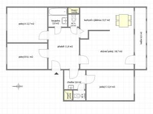 Prodej bytu 4+1, Praha - Řepy, Španielova, 96 m2