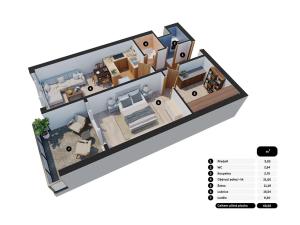 Pronájem bytu 2+kk, Praha - Kobylisy, Kyselova, 60 m2