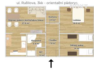 Prodej bytu 3+kk, Olomouc, Ručilova, 75 m2