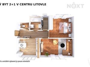 Pronájem bytu 2+1, Litovel, Mlýnská, 55 m2